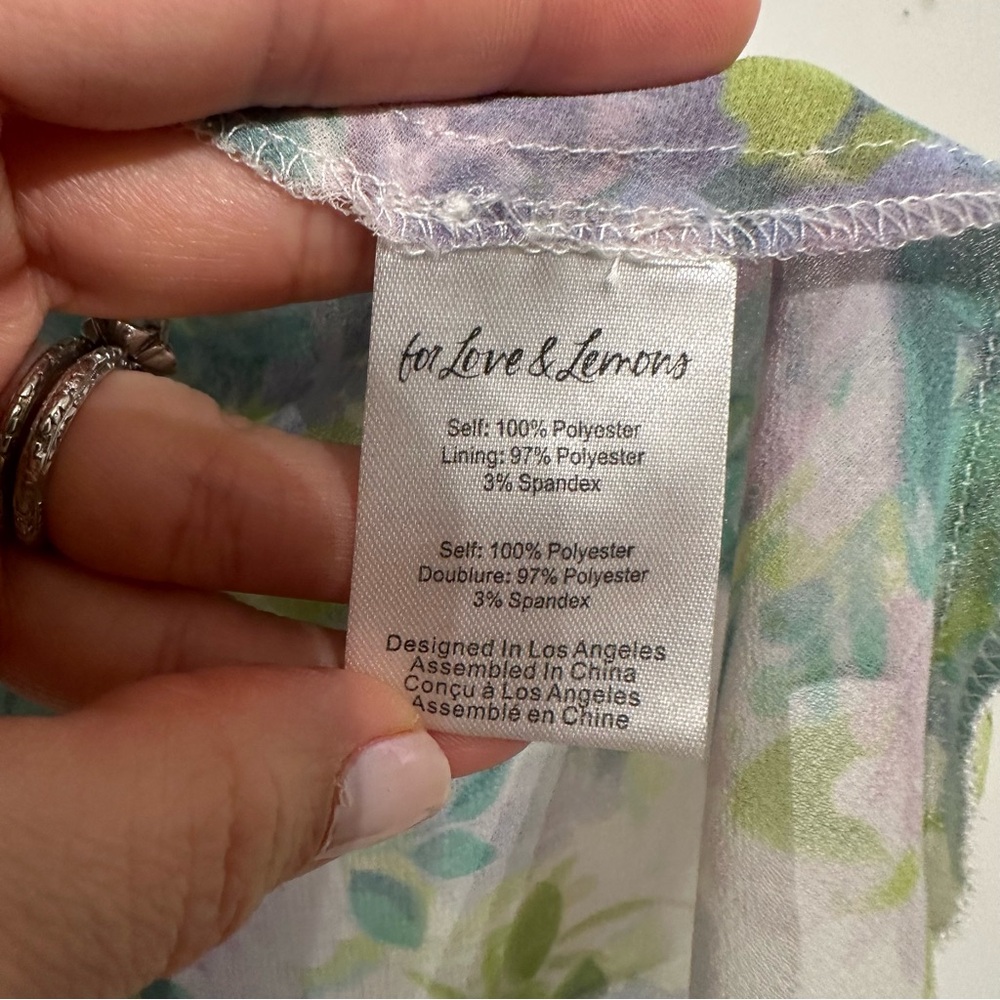 For Love and Lemons Meadow Blouse Lavender Small - Picture 9 of 10